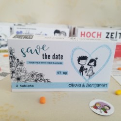 save the date turquoise ilaç kutusu sevgiliye hediye , evlilik / çıkma teklifi, düğün davetiyesi (Türkçeleştirilebilir / Özelleştirilebilir)