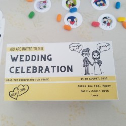 wedding celebration ilaç kutusu davetiye, evlilik veya çıkma teklifi, sevgiliye hediye (Türkçeleştirilebilir / Özelleştirilebilir)