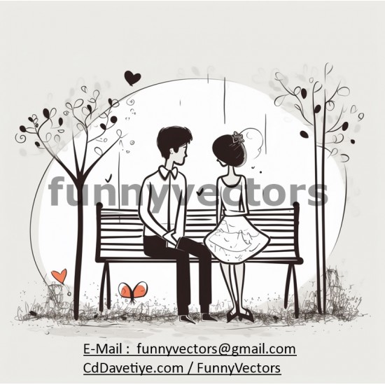 Eloquent love illustrations bride and groom illustration 2053