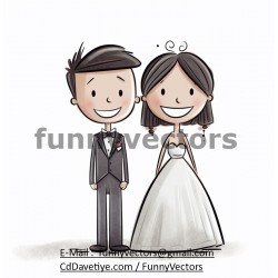 Intimate designs bride and groom illustration 153